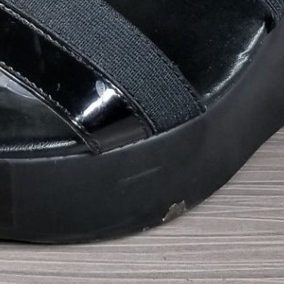 Charles David Feature Wedge Sandals, Black, Womens Size 8 M - Picture 13 of 13